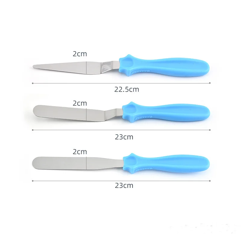 3 шт. нож для торта из нержавеющей стали шпатель крема резак пластиковая ручка