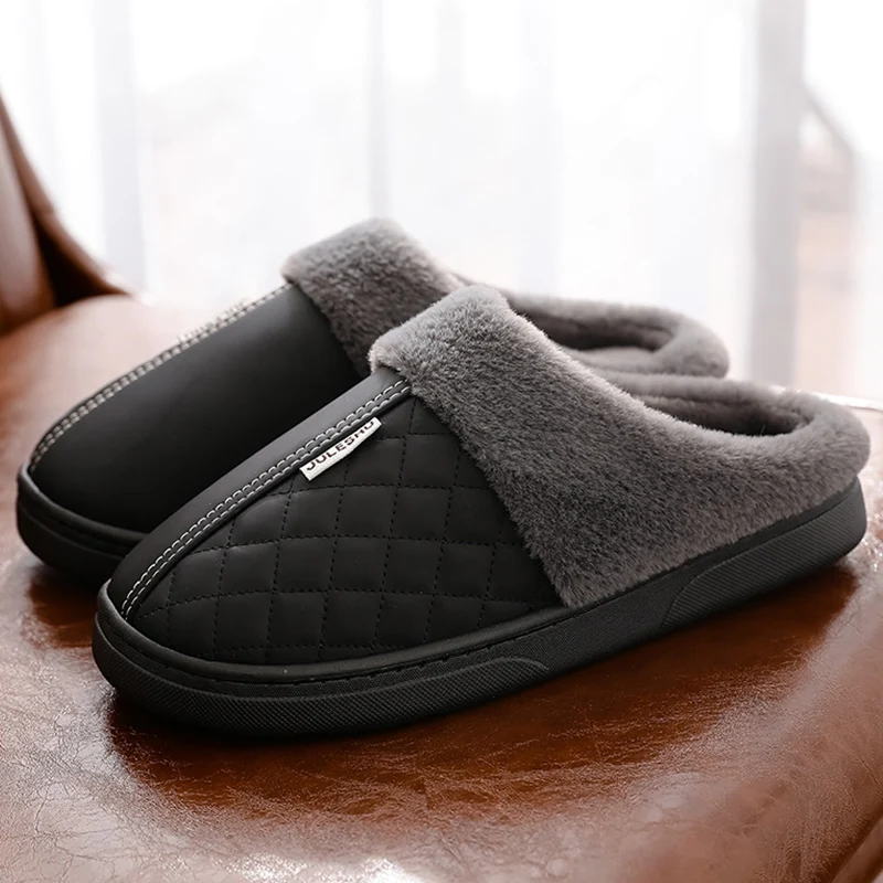 

New Warm Cotton Slippers Women Soft Platform Women Slippers House Floor Slippers For Couple Fur Women Slides Family Flats Female