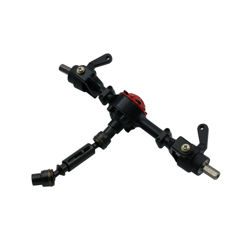 

2 Set RC Car Part: 1 Set Metal Front Rear Bridge Axle Differential Gear & 1 Set Metal Wheel Rim Tyre Tires Set