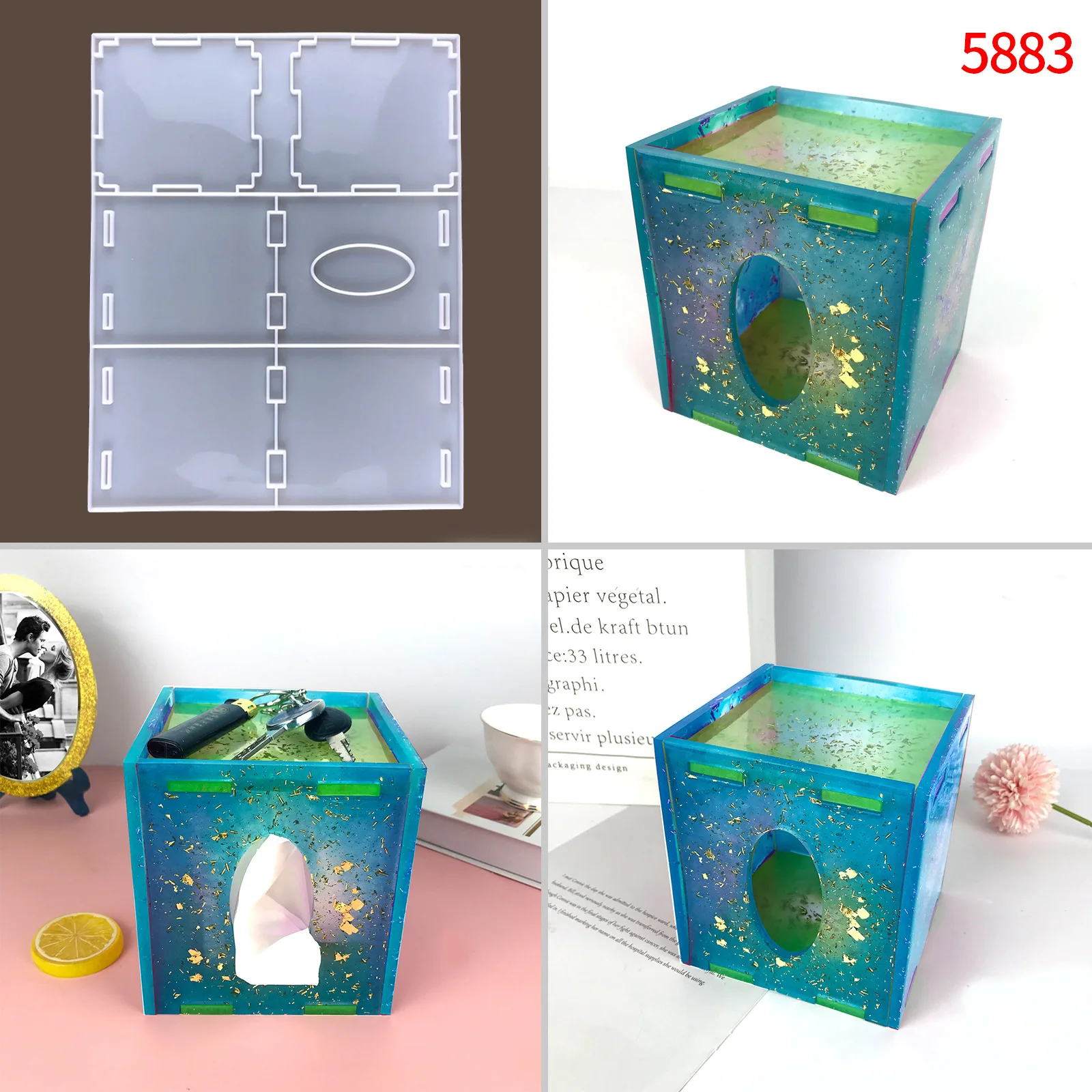 Коробка для извлечения бумаги силиконовая форма сделай сам квадратная коробка