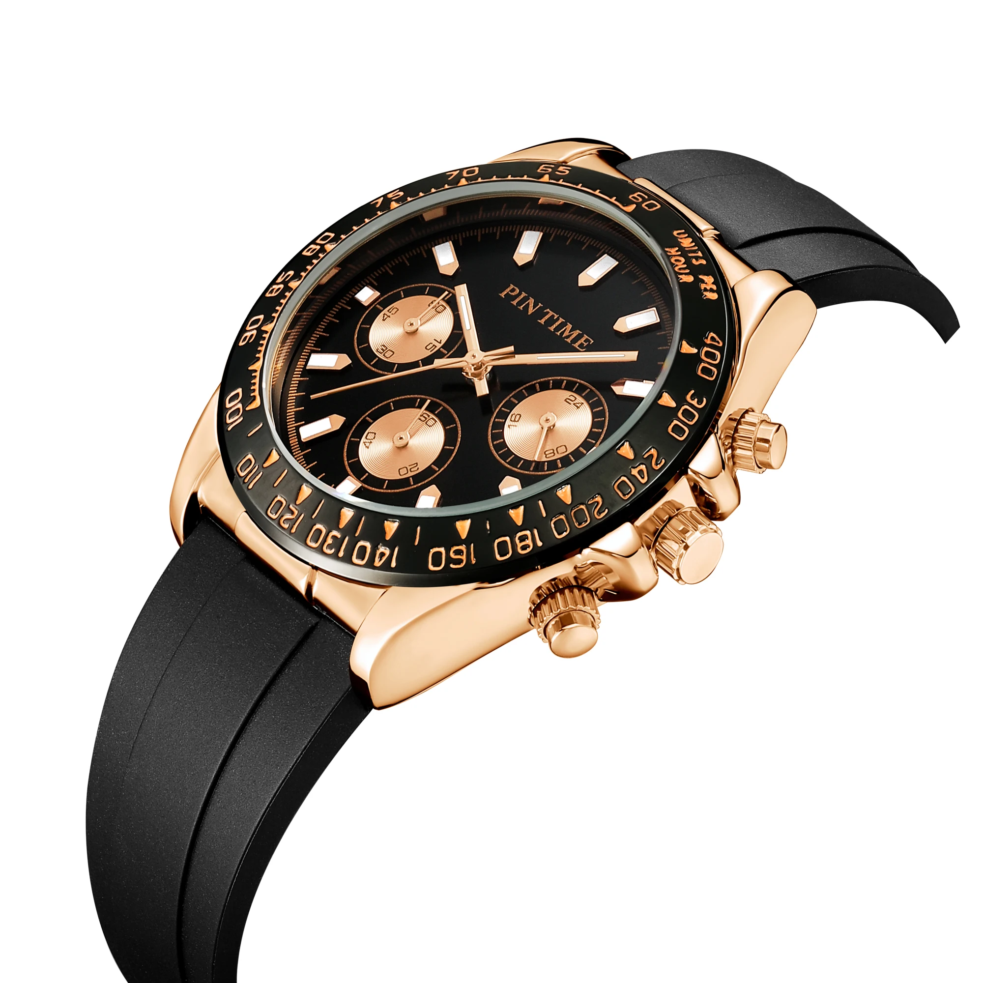 

2022 Men Luxury Sport Watch All Dial Work Chronograph Function Quartz Wristwatch Stopwatch Rubber Strap Clock Montre