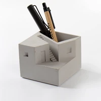square concrete molds silicone cement flower pot moulds desk pen holder decorative tool