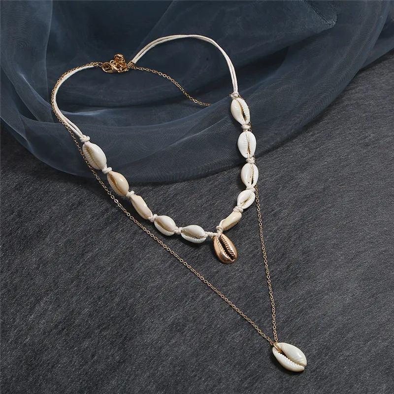 Adolph Extendy богемный многослойный чокер из ракушек кулон ожерелья Очаровательное