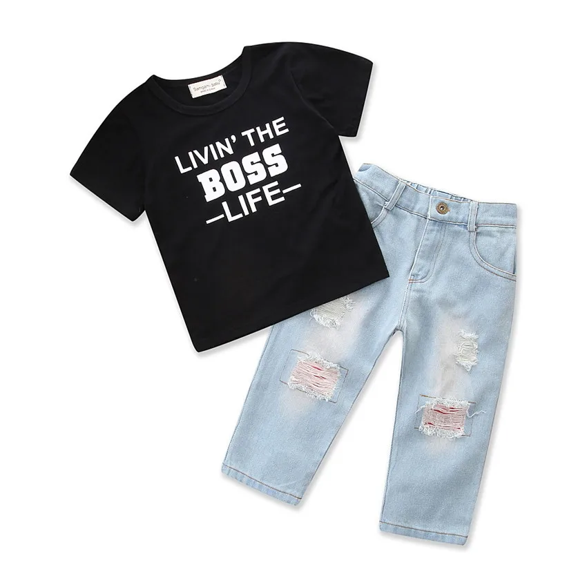 Спортивная одежда для мальчиков летняя детей хлопковая уличная черная футболка