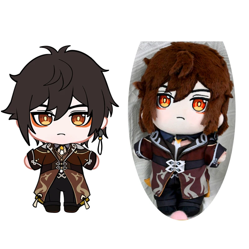 

Игра Genshin Impact ZhongLi 20 см, плюшевая кукла с одеждой ZhongLi, косплей, игрушка для тела, мягкий милый косплей, Хэллоуин, подарки для фанатов аниме