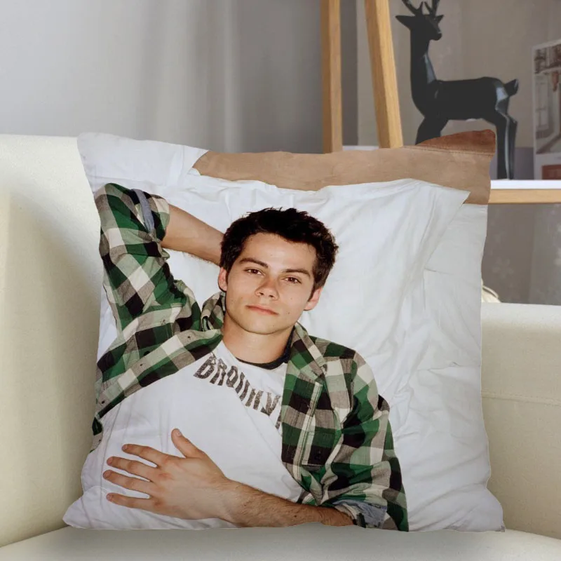 

Custom Dylan O’Brien Pillowcase Home Decoration 45x45cm Zipper Square Pillowcase 100% Cotton Throw Pillow Cover Drop Shipping