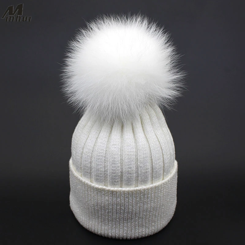 Женская зимняя шапка из натурального меха с лисьим мехом | Аксессуары для одежды