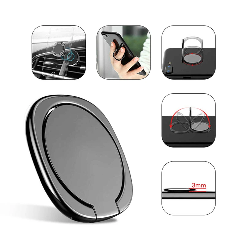 

Finger Ring Round Holder 360 Rotate Magnet Metal Desktop Stand For iPhone 12 Mini 1 Pro Xiaomi Huawei Mobile phone Metal Bracket