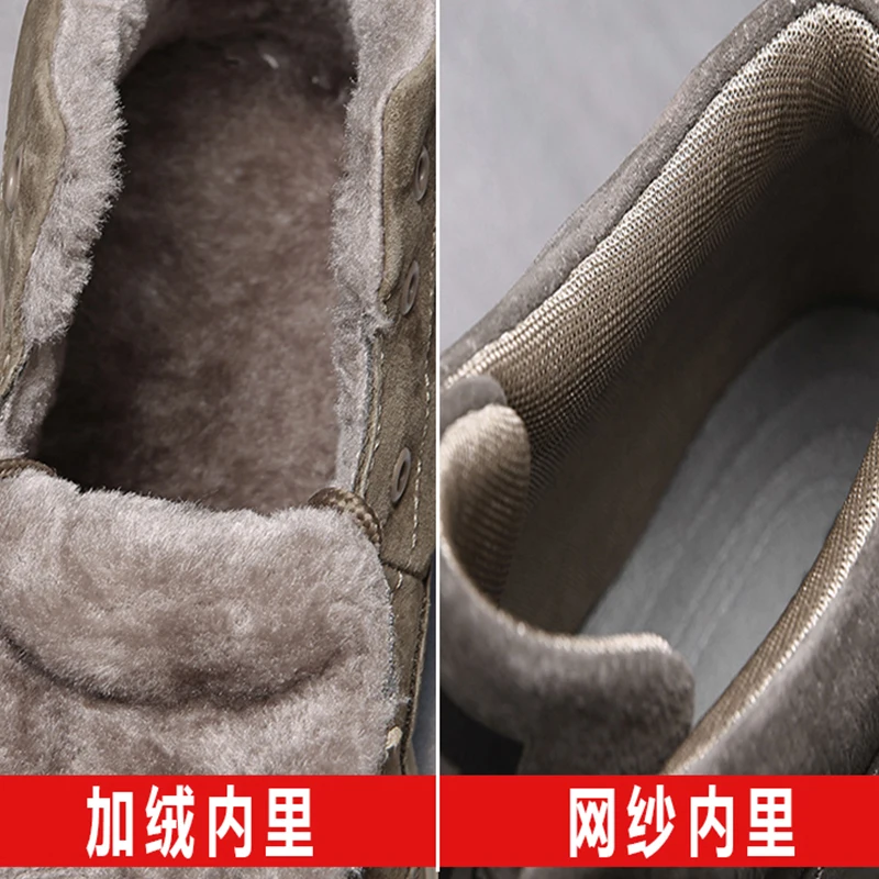 Harga CYYTL Sepatu Bot Salju Sepatu Pria Sepatu Bot Musim Dingin Pergelangan Kaki Bulu Lembut Hangat Sepatu Flat Kasual Anti Air Ultralight Safety Уужская Ий Ня Оуува