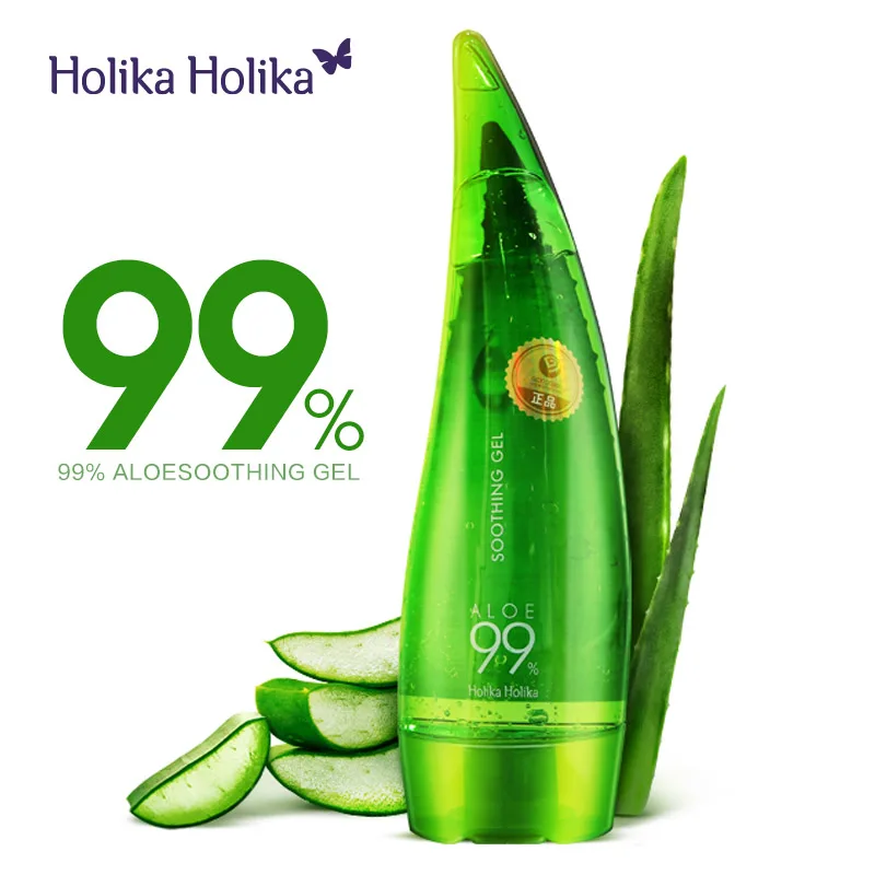 Holika, 99%, гель алоэ вера, восстанавливающий солнечные ожоги, экстракт алоэ, сыворотка для удаления акне, увлажняющий крем, экстракт алоэ, гель, дневной крем, 55 мл