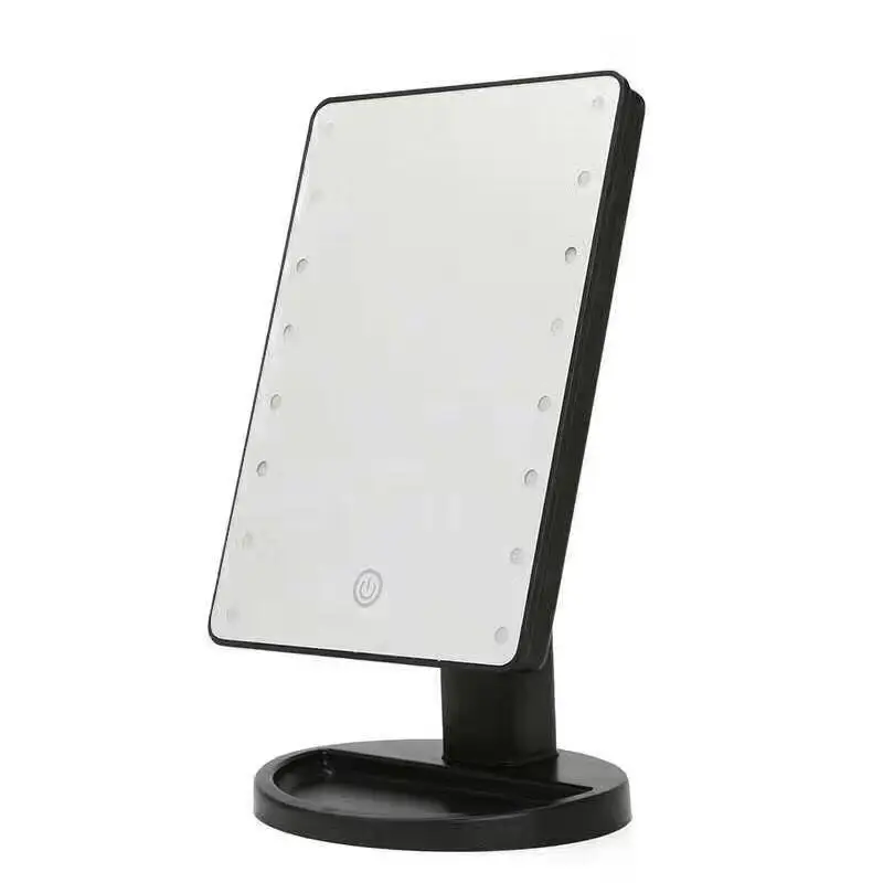Free makeup Mirro DW with cosmetic 16 LEDs tactile switch dimming battery's support for travel D | Красота и здоровье