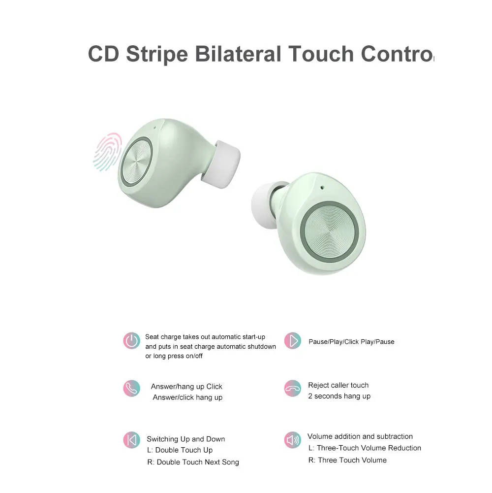 TW60 портативный Bluetooth 5,0 TWS наушники беспроводные bluetooth наушники мини спортивные наушники с двойным микрофоном игровая гарнитура телефон