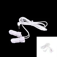 1pc digital tens therapy machine massager 2 5mm plug electrode lead wires connecting cables with 2 ear clips