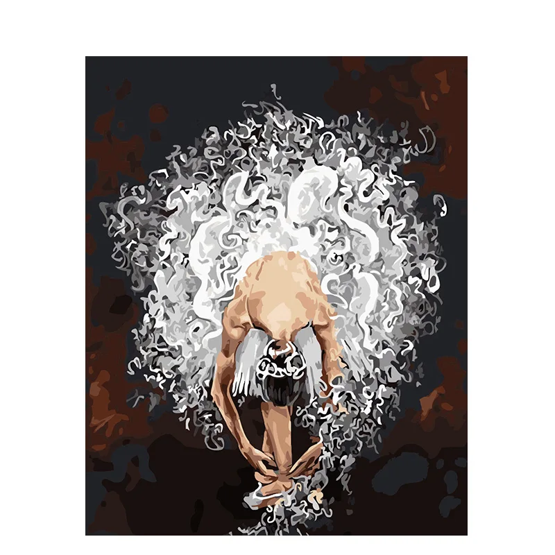 GATYZTORY DIY ручная роспись масляной краской по номерам для взрослых детей балетная