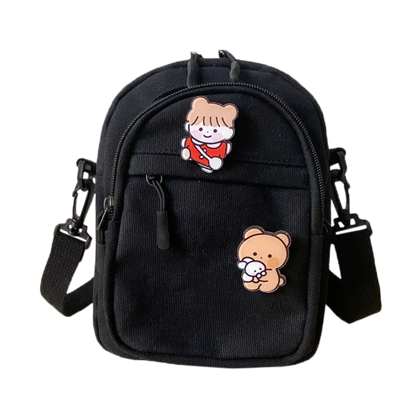 

Korean Version Of Ins Canvas Messenger Bag Female New Fashion 2020 Simple Girl Wild Casual Cute Shoulder Bag