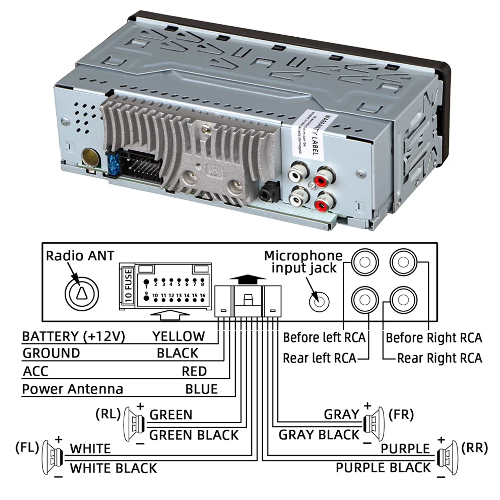

Auto Radio Car Radio Aux Bluetooth FM Stereo Audio MP3 Receiver USB Radios Para Auto Electronics 1 din Car Multimedia Player
