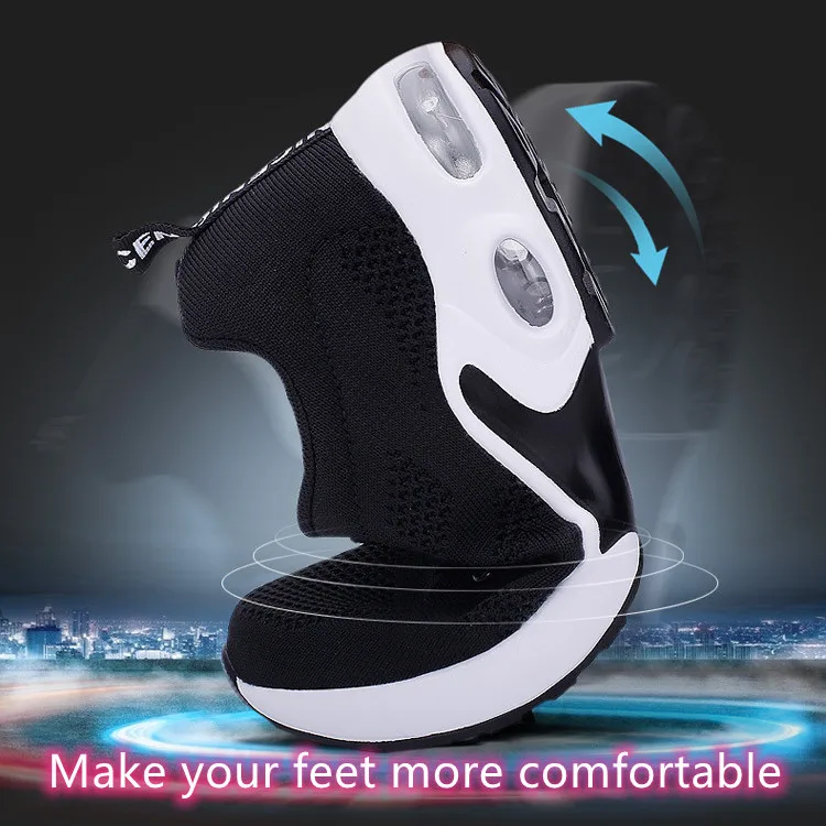 

2021 Fashion Breathable Casual Sneakers Women Shoes thick-soled non-slip Women's Shoes Air Cushion Increased by 4cm