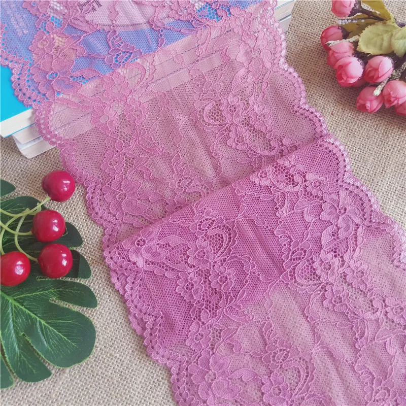 Buy E2070 19.5cm Lace nylon stretch lace edge curtain wedding dress decorative handmade DIY on