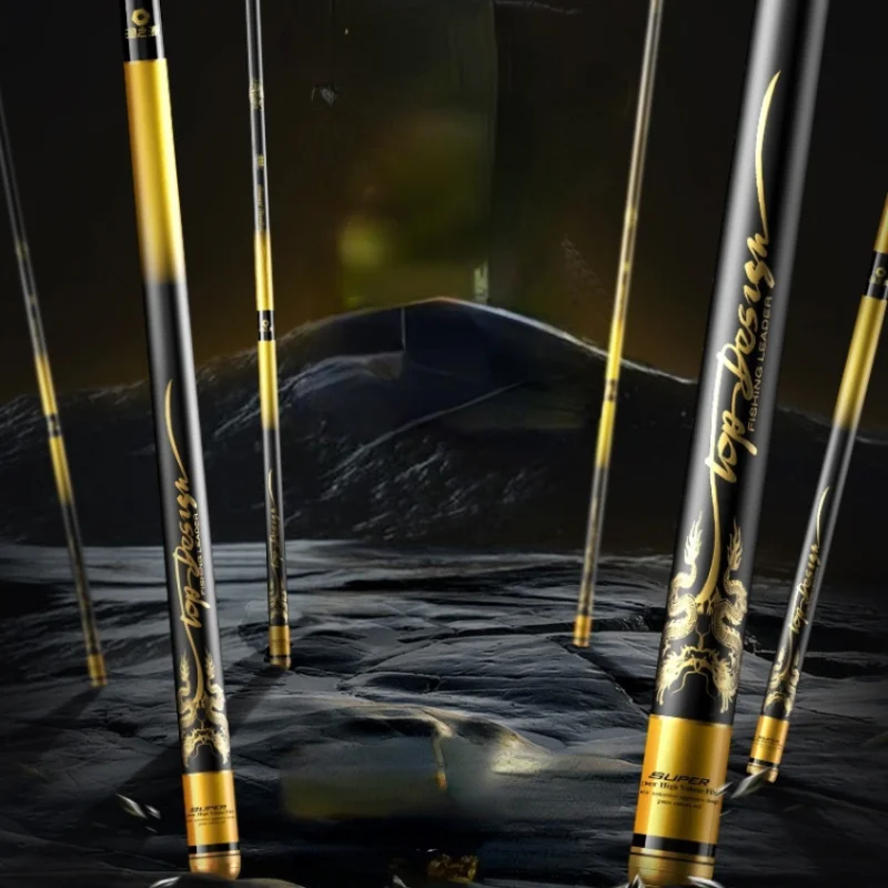 Enlarge Telescopic Fishing Rods Spinning Saltwater Conqueror Creative Golden Fishing Rods Carbon Fiber Varas De Pesca Fishing Supplies