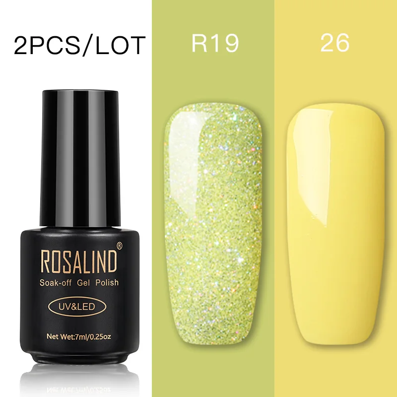 Set 6 ROSALIND Гель-лак для ногтей набор художественный Гель-лак для ногтей Набор для маникюра впитывающий белый праймер Полупостоянный УФ-гель Гибридный лак - Цвет: Set 6