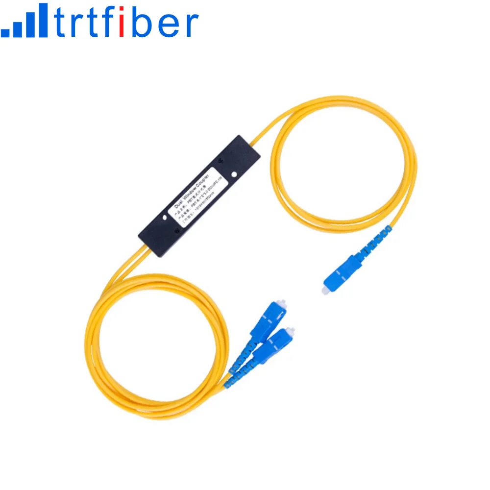 1X2 PLC ABS 1260/1650nm Ftth Fiber Optic Splitter Single Mode SC APC UPC GPON EPON 2.0mm Connector