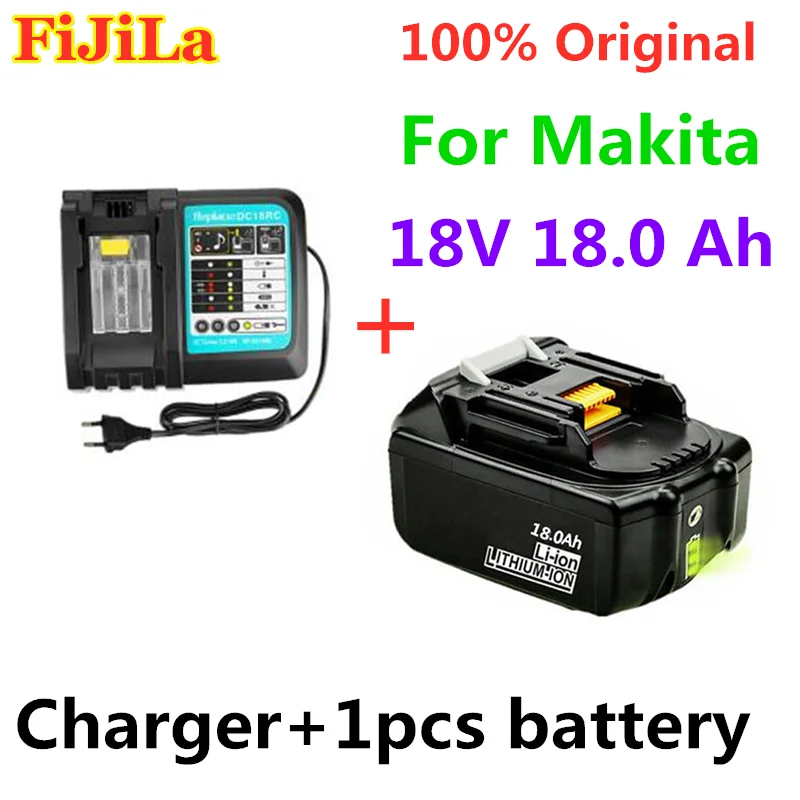 

18V 18.0A Ricaricabile Battery18000mAh Li-Ion di Batteria Della Batteria Potere per MAKITA BL1880 BL1860 BL1830 + 3A Caricatore