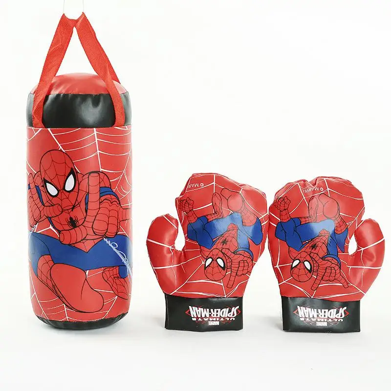 

Disney Spiderman Figure Toy Gloves Sandbag Suit Kid's Gifts Boxing Spider Man Outdoor Sports Toys For Parent child Interaction