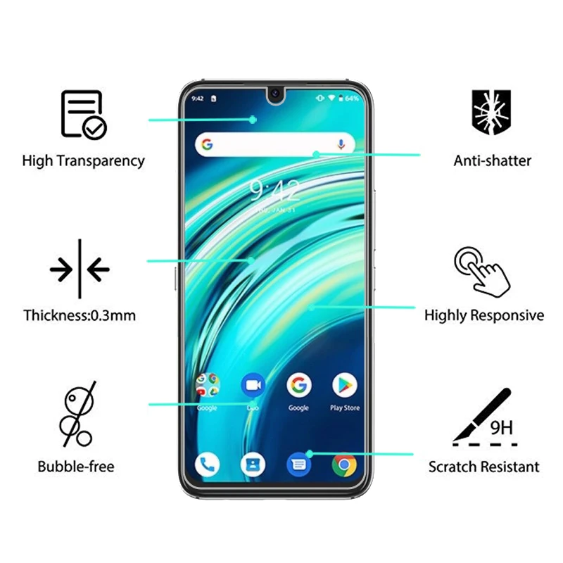 2pcs Tempered Glass for Umidigi Bison GT Screen Protector Protective Film For Umidigi A11 S5 A5 A7 Pro A7S Umi A9 Pro Max
