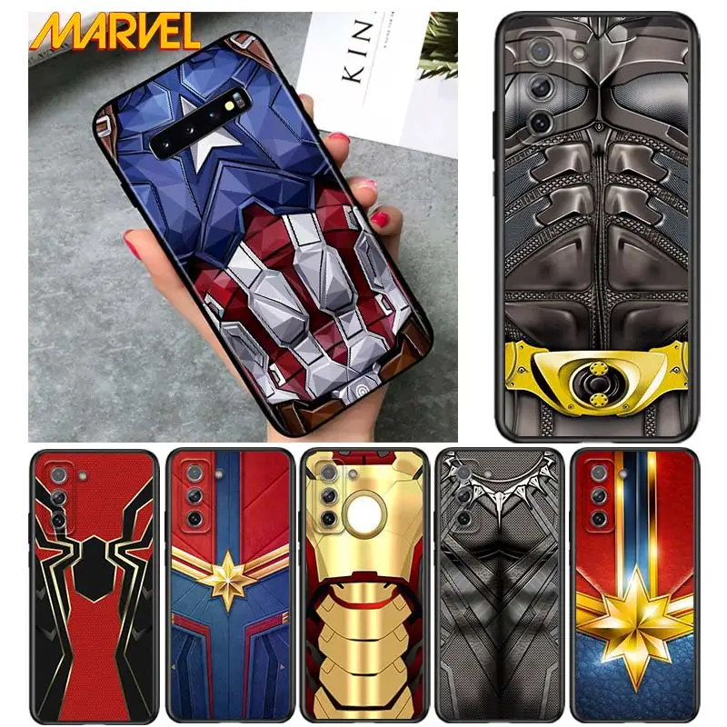 

Avengers Hero Marvel for Samsung Galaxy S21 Ultra Plus Note 20 10 9 8 S10 S9 S8 S7 S6 Edge Plus Soft Black Phone Case