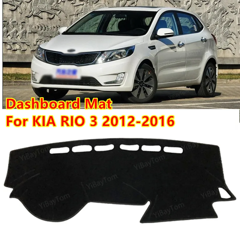 

Для KIA RIO 3 K2 2012-2016 русском языках анти-скольжения Мат Зонт приборной защиты ковровых покрытий приборной панели крышка Накладка аксессуары