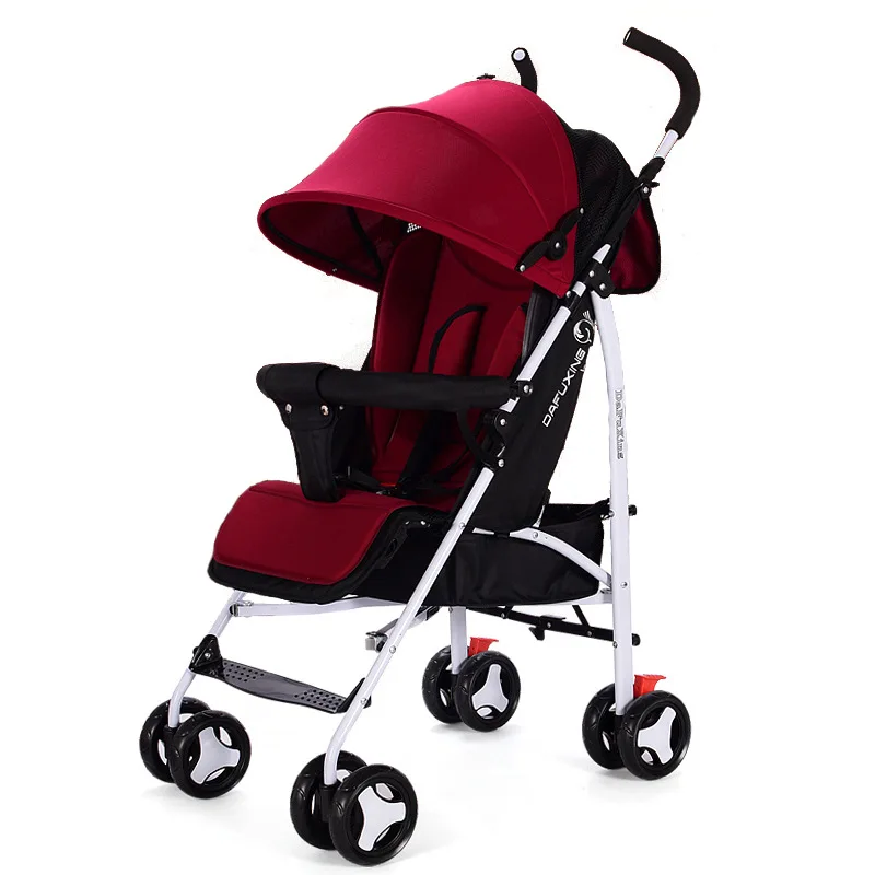 Baby stroller collapsible baby stroller can sit reclining light umbrella car shock absorber four seasons