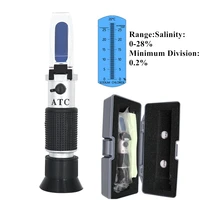 salinity refractometer 0 28 food sodium chloride handheld refractive salt concentration meter mariculture tester with box40off