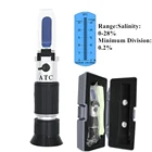 Рефрактометр солености 0-28%, пищевой хлорид натрия, ручной измеритель концентрации рефрактивной соли, тестер для сельского хозяйства с коробкой 40% скидка