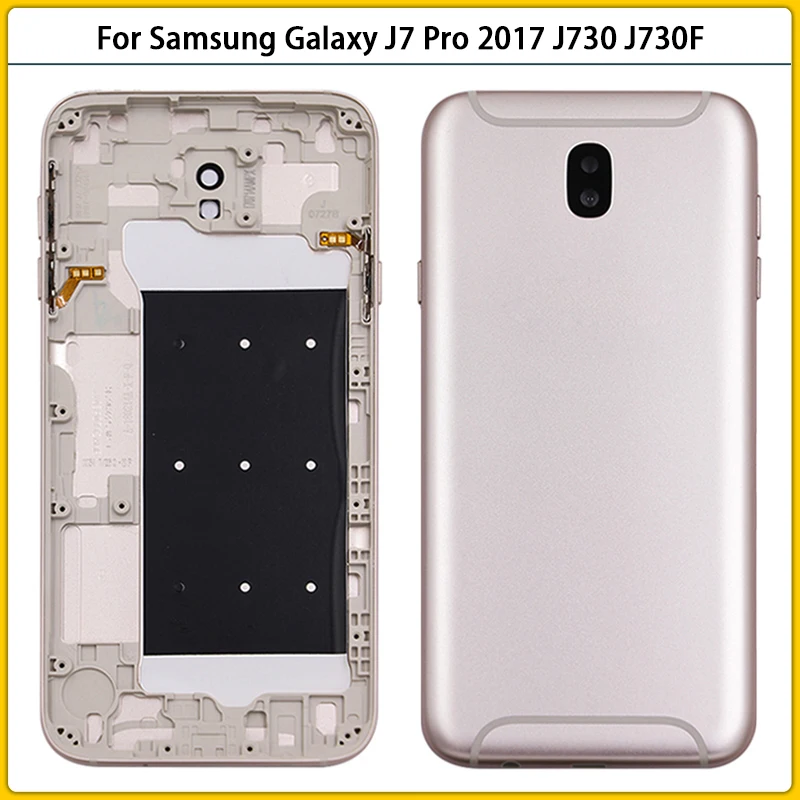 Новинка для Samsung Galaxy J7 Pro 2017 J730 J730F Металлическая задняя крышка батарейного отсека