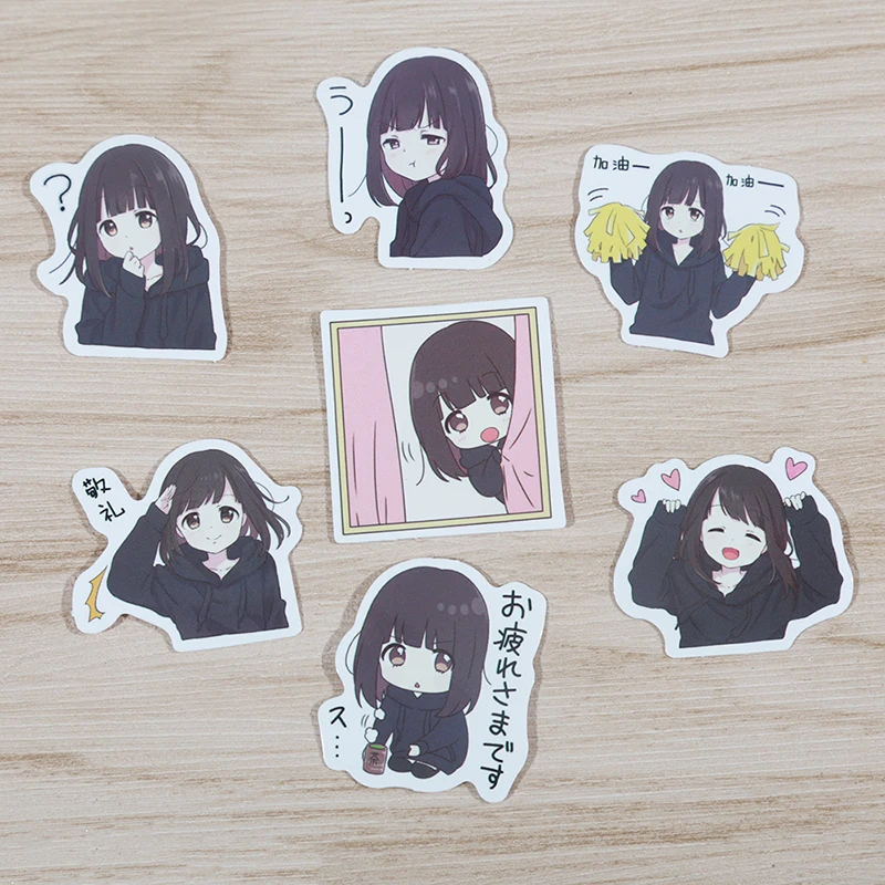 39 шт. Японские Аниме Мультфильмы богатые выражения милая девочка Менгера Веселая