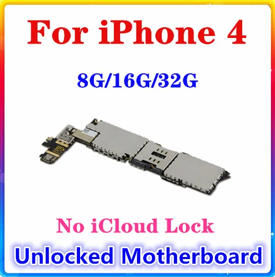 8 ГБ 16 32 для iphone 4 материнская плата с бесплатным iCloud полные чипы оригинальные