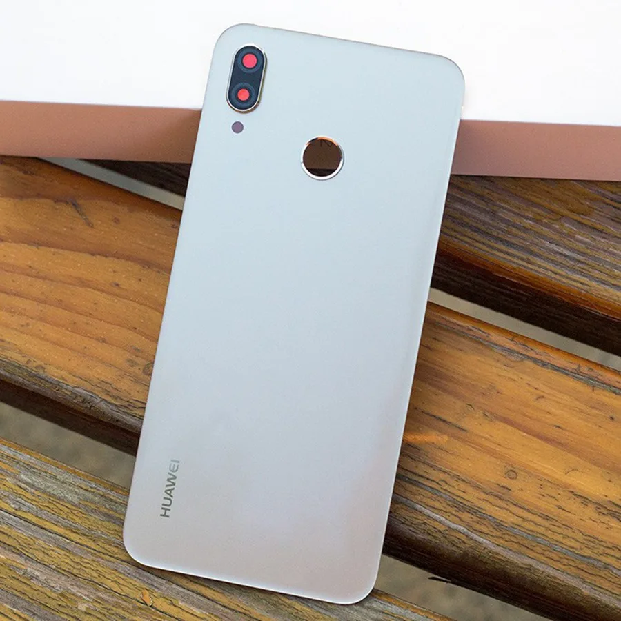 Gold With Lens Для huawei P20 Lite задняя крышка для батареи+ объектив камеры для huawei P20 Lite Крышка для батареи Nova 3e Задняя Дверь Корпус чехол панель - Цвет: Gold With Lens