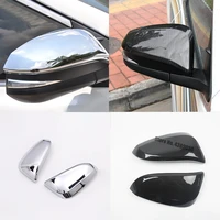 for toyota highlander kluger 2014 15 16 17 2018 abs chromecarbon fiber rearview mirror frame cover trim car accessories 2pcs