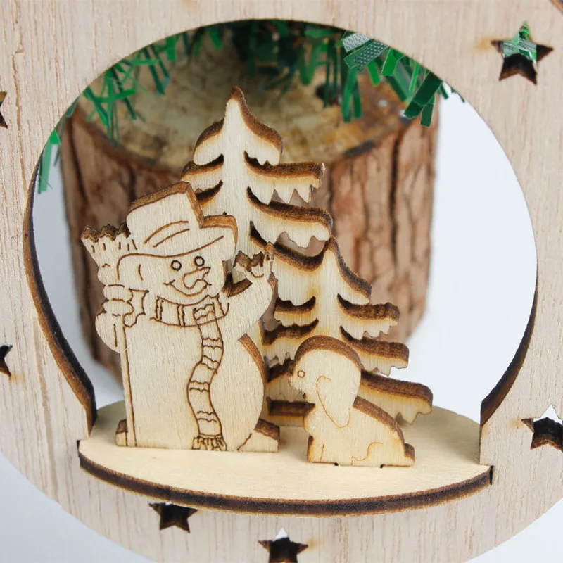 Деревянная Рождественская елка креативные полые рождественские украшения