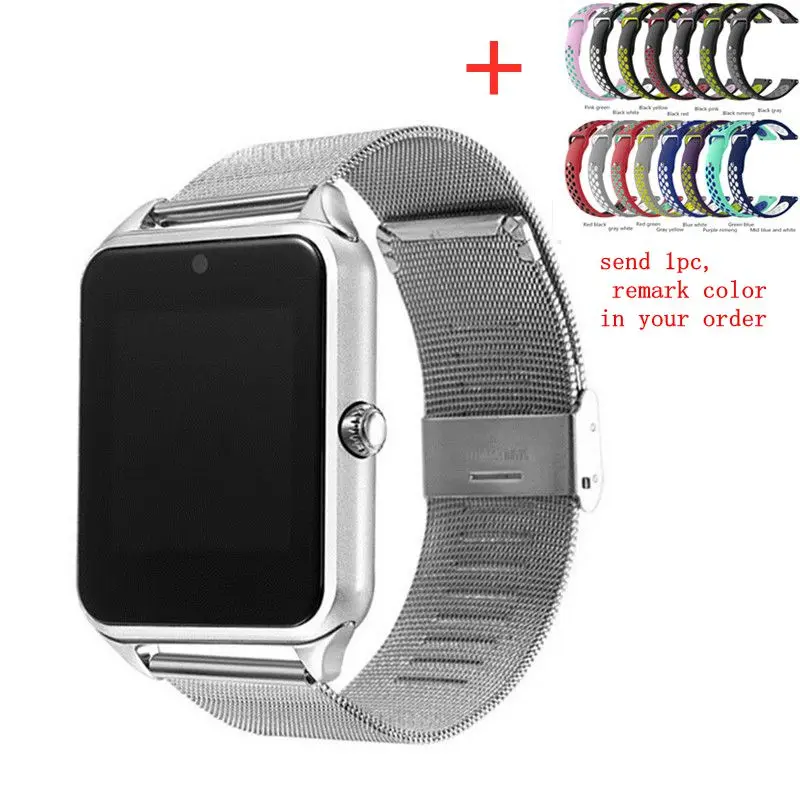 SL 1pc Remark strap Z60 Смарт-часы GT08 плюс металлический ремешок Поддержка камеры SIM TF карта Bluetooth Совместимость Android PK Y1 S8 X7D DZ09 V8 Часы 1yw - Цвет: SL 1pc Remark strap