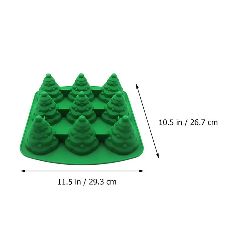 

1 Pc 3D Christmas Tree Shape Cake Mold Silicone Candy Mold Three-Dimensional Convenient Baking Mold Green