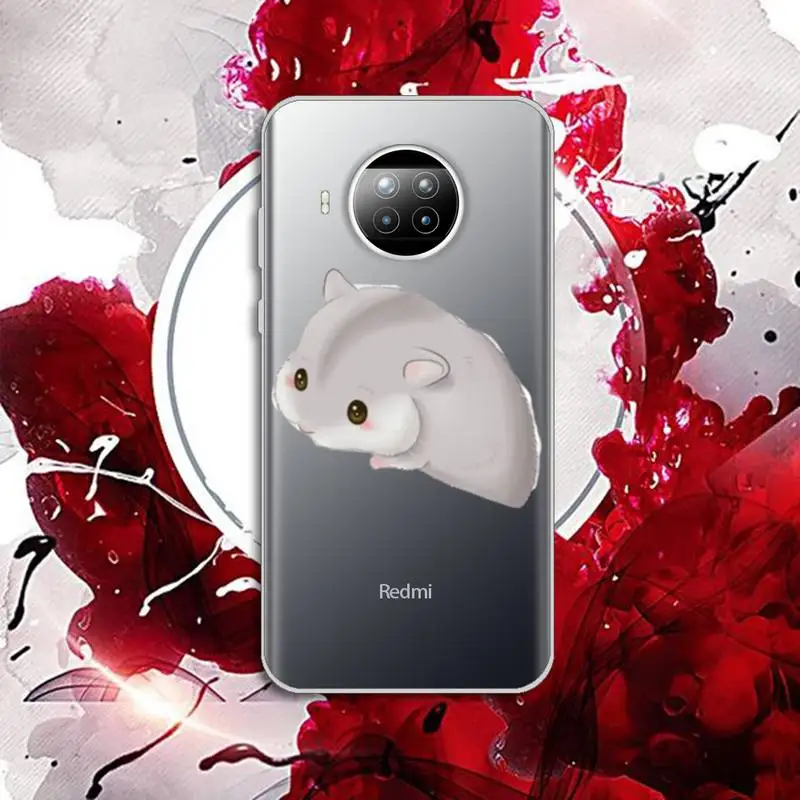 

Phone Case Transparent for Xiaomi mi Redmi note 10 t 8 9 pro lite 11 Samsung S 8 9 10 20 Hamsters cartoon