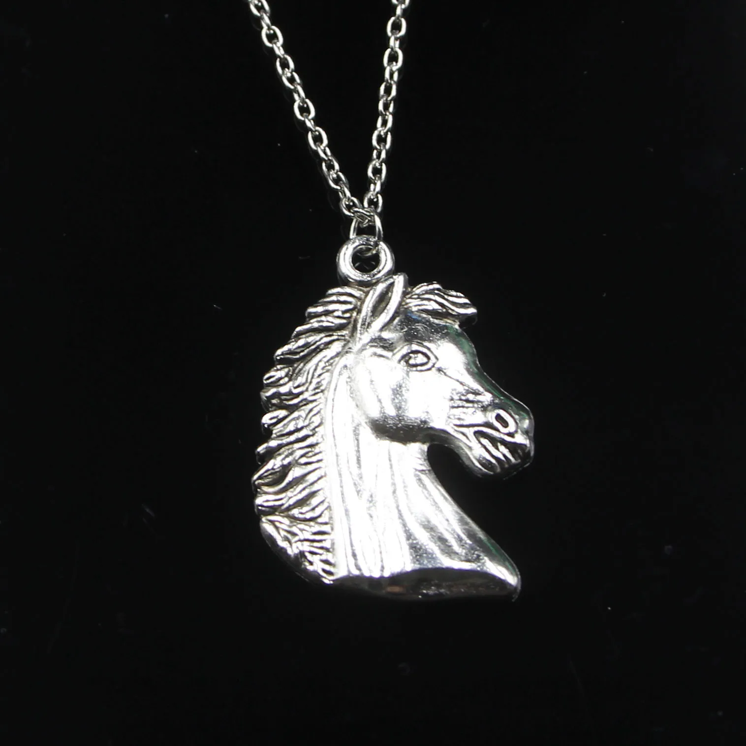 20 шт. 40*29 мм Ожерелье-подвеска с головой коня короткое/длинное своими руками модное украшение для женщин и мужчин в подарок.