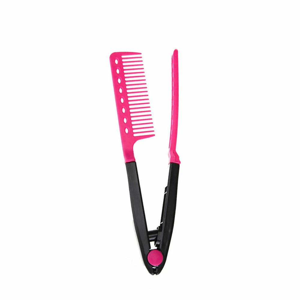 

Hair Straightening V Comb Brush Salon Hairdressing Folding Hair Hairdressing Styling Tool Anti-static Combs Styling Tools