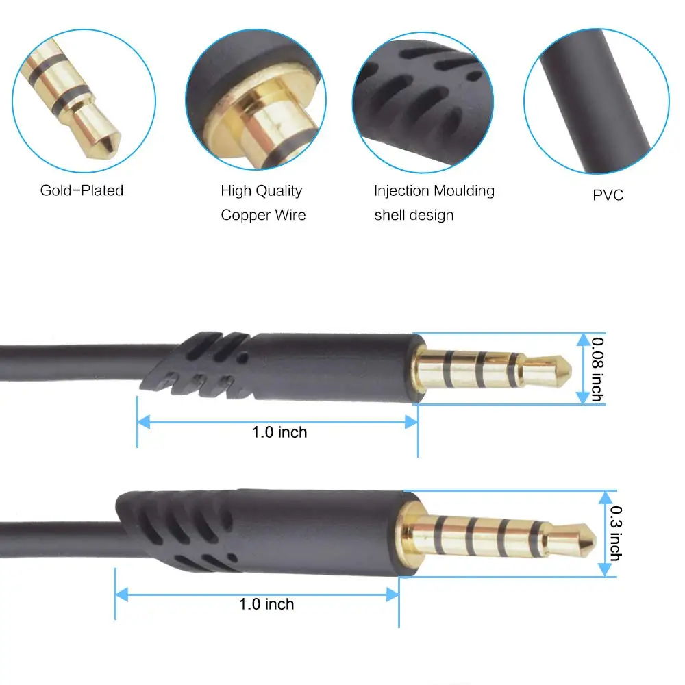 Сменный удлинитель для аудиокабеля с функцией отключения звука Игровых