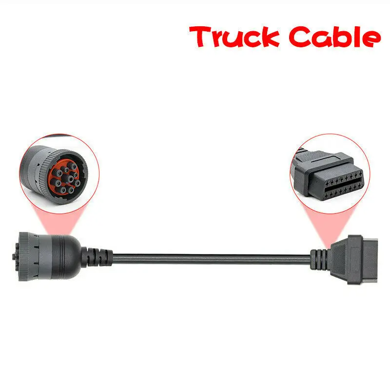 J1939 9pin к 16pin OBD 2 короткий кабель 9 pin 16 PIN Женский для Deutsch тяжелых грузовиков |