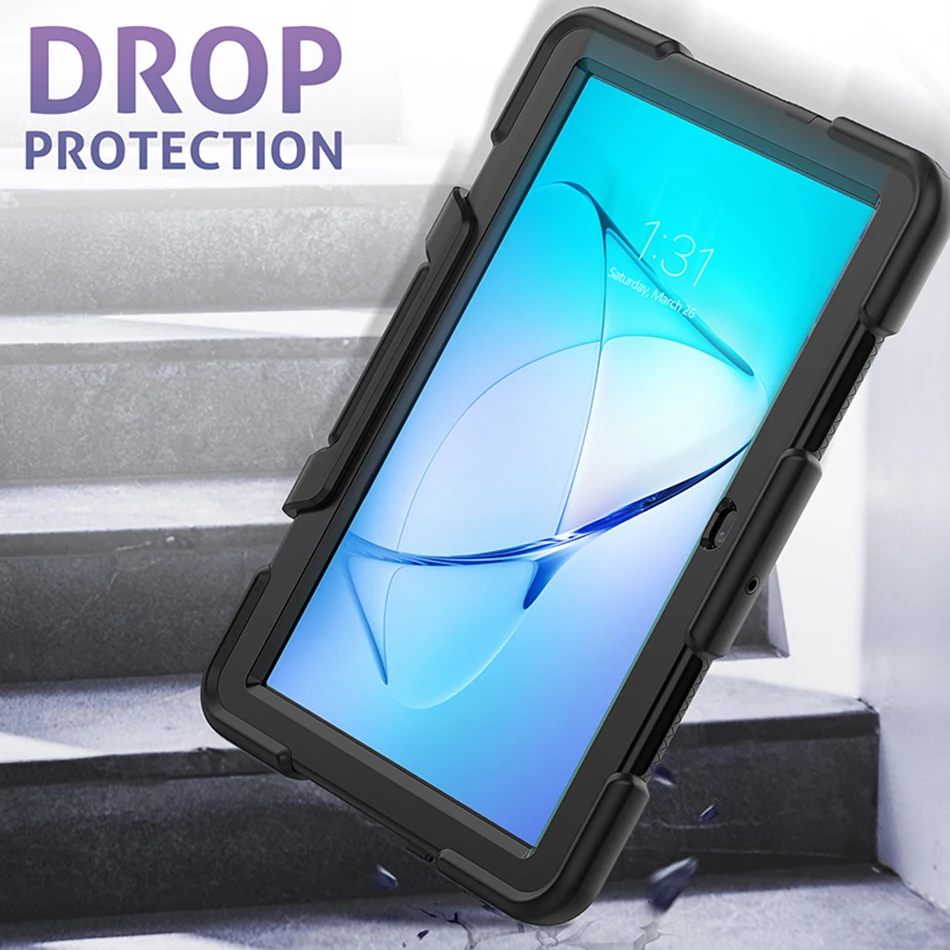 heavy duty rugged cover with kickstand for huawei mediapad t3 9 6 shockproof silicone casestylus free global shipping