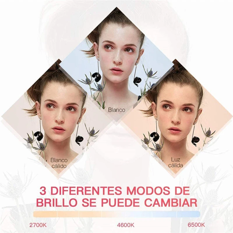 Кольцевая лампа для селфи большая светодиодная 26 см со штативом и держателем