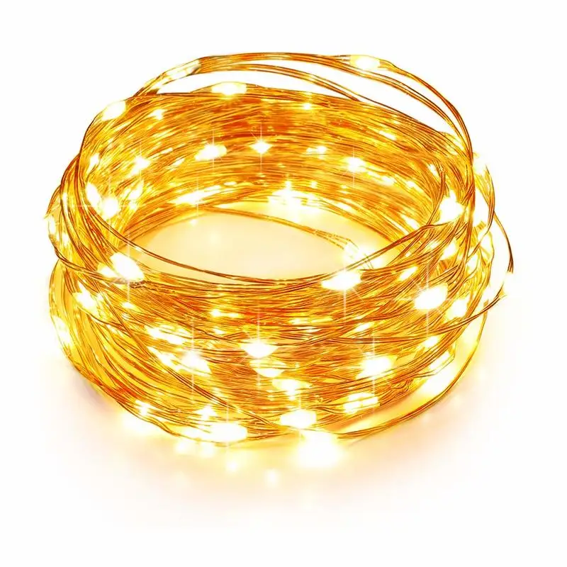 Светодиодная гирлянда с серебряной проволокой светильник водонепроницаемый