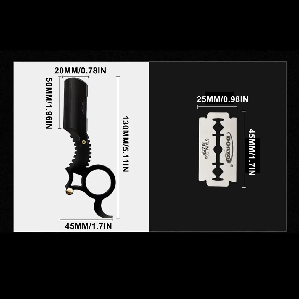 

Straight Edge Barber Razor Haircut Beard Eyebrow Shaving Tool Manual Depilation Razor Hairdresser Trimming Tools